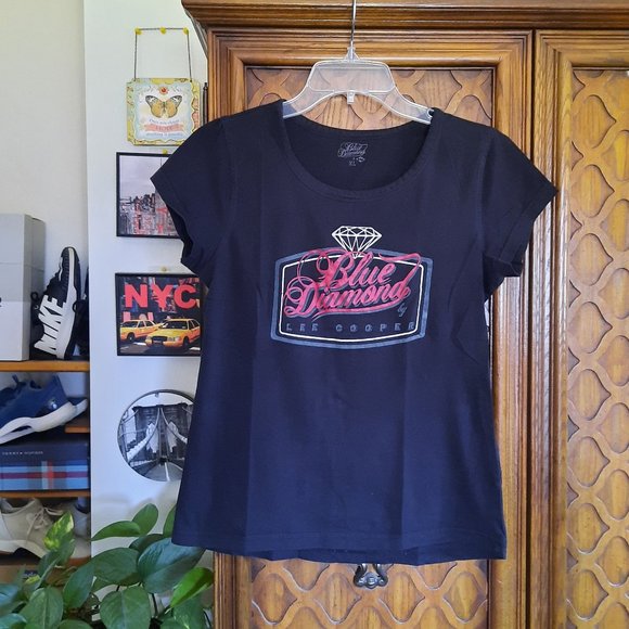 Lee Cooper Tops - 🌟FREE with purchase🌟 Lee Cooper Blue Diamond Vintage Crew Neck Tee - Black, S